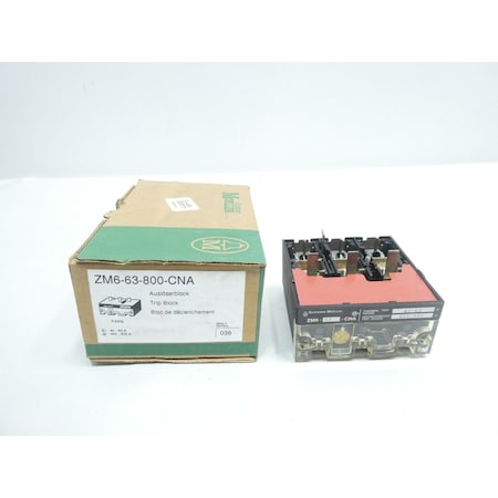 Klockner Moeller Circuit Breaker Trip Unit, 800A, 3 Poles ZM6-63-800-CNA